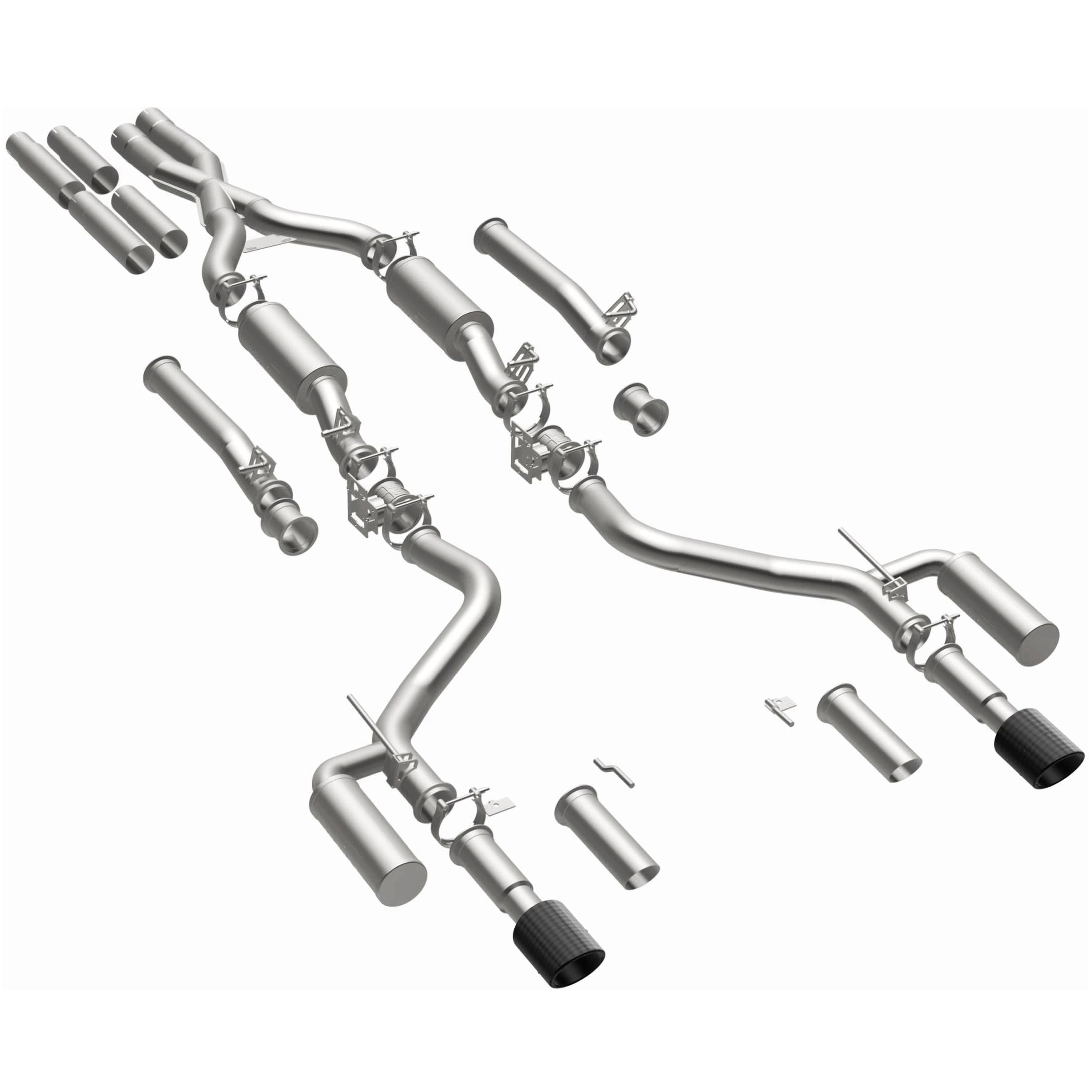 MagnaFlow Exhaust Products 19496 XMOD Series Carbon Fiber Tips Cat-Back System